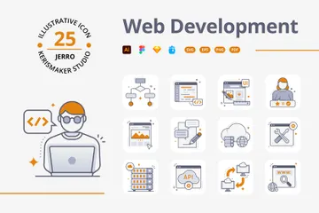 Desenvolvimento web Pacote de Ícones