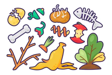 Desperdício orgânico Icon Pack