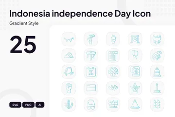 Dia da Independência da Indonésia Pacote de Ícones