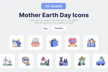 Día de la Madre Tierra Paquete de Iconos