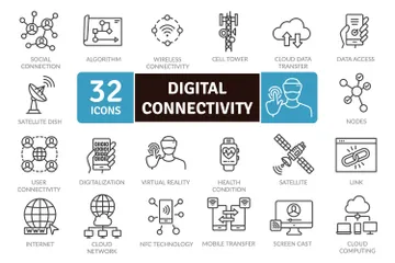 Digital Connectivity Icon Pack