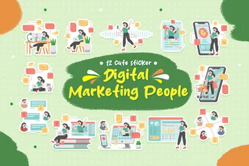 Digital Marketing People Icon Pack