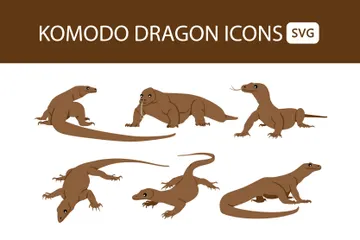 Dragão de Komodo Pacote de Ícones