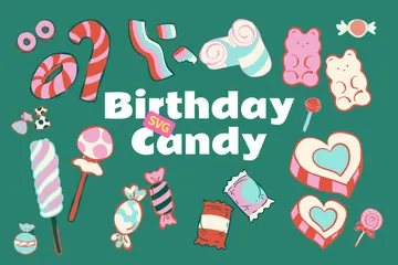 Dulces de cumpleaños Paquete de Iconos