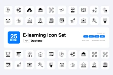 Aprendizaje electrónico Paquete de Iconos