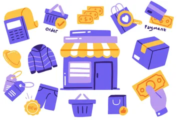 E-commerce & Shopping Hand Drawn Icon Pack