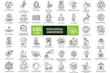 Ecological Awareness Icon Pack