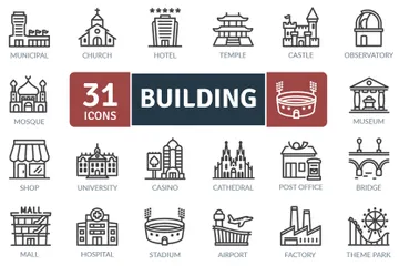 Edificio Paquete de Iconos