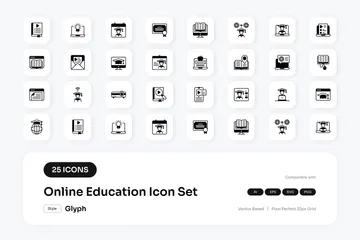 Educación en línea Paquete de Iconos