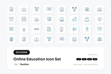 Éducation en ligne Pack d'Icônes