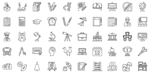 Education Outline Vol.2 Icon Pack