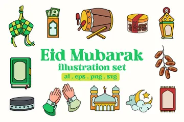 Eid Mubarak Muslim Icon Pack