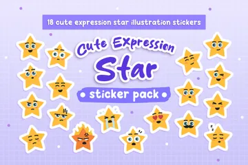 Étoile d'expression mignonne Pack d'Icônes