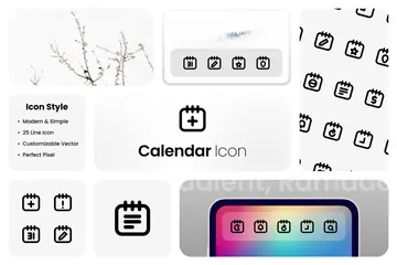 Calendario y fecha Paquete de Iconos