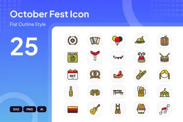 Fiesta de octubre Paquete de Iconos