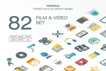 Filme e Vídeo Pacote de Ícones