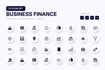 Financiación de las empresas Paquete de Iconos