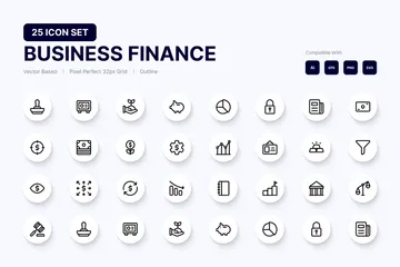 Financiación de las empresas Paquete de Iconos