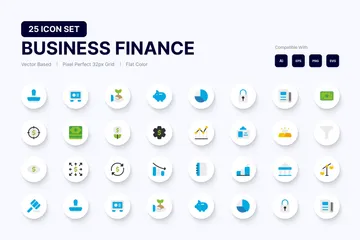 Financiación de las empresas Paquete de Iconos