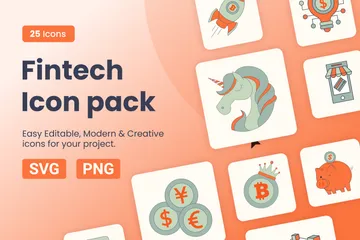Technologie financière Pack d'Icônes