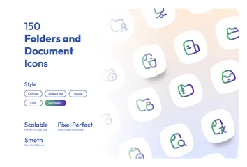 Folders And Documents Icon Pack