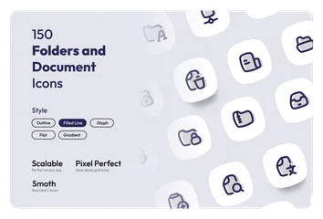 Folders And Documents Icon Pack