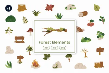 Forest Elements Icon Pack