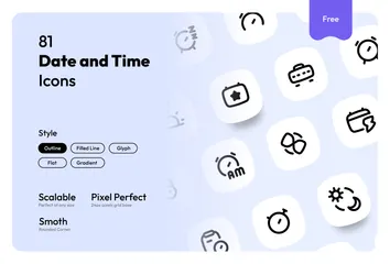 Free Date And Time Icon Pack