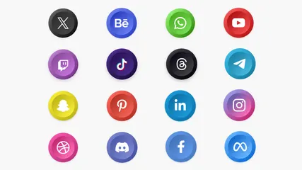 Free Mídia social Pacote de Ícones