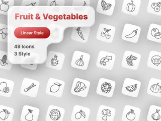 Fruit And Vegetable Icon Pack