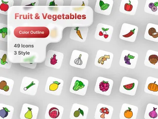 Fruit And Vegetable Icon Pack