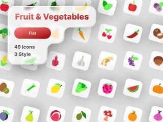 Fruit And Vegetable Icon Pack