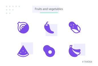 Fruit And Vegetables Icon Pack