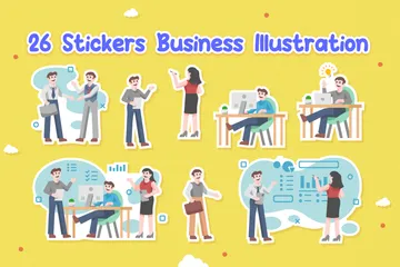 Gens d'affaires et vie d'entreprise Icon Pack