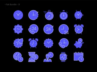 Gerenciamento de tempo Pacote de Ícones