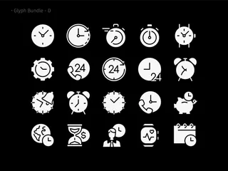 Gestión del tiempo Paquete de Iconos