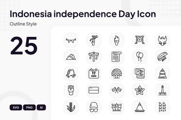 Giorno dell'indipendenza dell'Indonesia Icon Pack