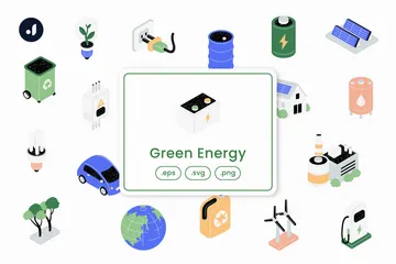 Grüne Energie Symbolpack