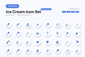 Helado Paquete de Iconos