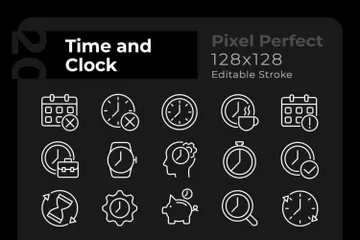 Hora e relógio Pacote de Ícones