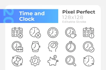 Hora e relógio Pacote de Ícones