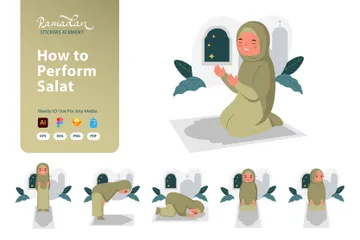 How To Perform Salat Girl Icon Pack
