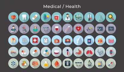 Iconos vectoriales médicos/de salud Paquete de Iconos