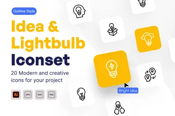 Idea & Lightbulb Icon Pack