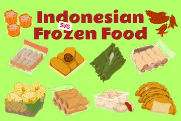 Indonesian Frozen Food Icon Pack