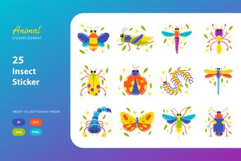 Insect Sticker Icon Pack