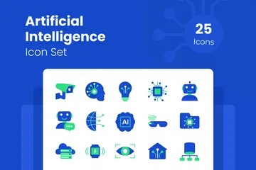 Intelligence artificielle Pack d'Icônes