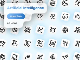 Intelligence artificielle Pack d'Icônes