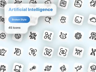 Intelligence artificielle Pack d'Icônes