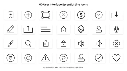 Interface de usuário Icon Pack